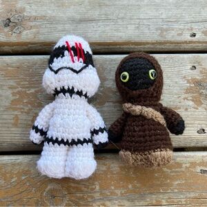 Handmade Small Crochet Star Wars Characters x2